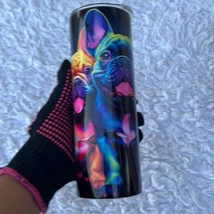 French Bulldogs Neon Dog Tumbler 20 oz
